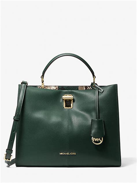 michael kors penelope large leather satchel|Michael Kors manhattan leather satchel.